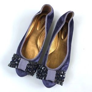 See By Chloe Velvet Ballet Flat w/ Embellished Bow